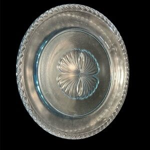 Vintage Fostoria Captiva Blue Shell luncheon plate